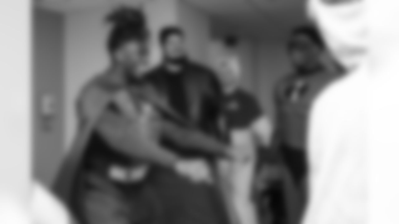 The Carolina Panthers visit Levine Children's Hospital on Tuesday, Oct. 28, 2025 in Charlotte, NC. (Photo by Cassie Baker//Carolina Panthers)