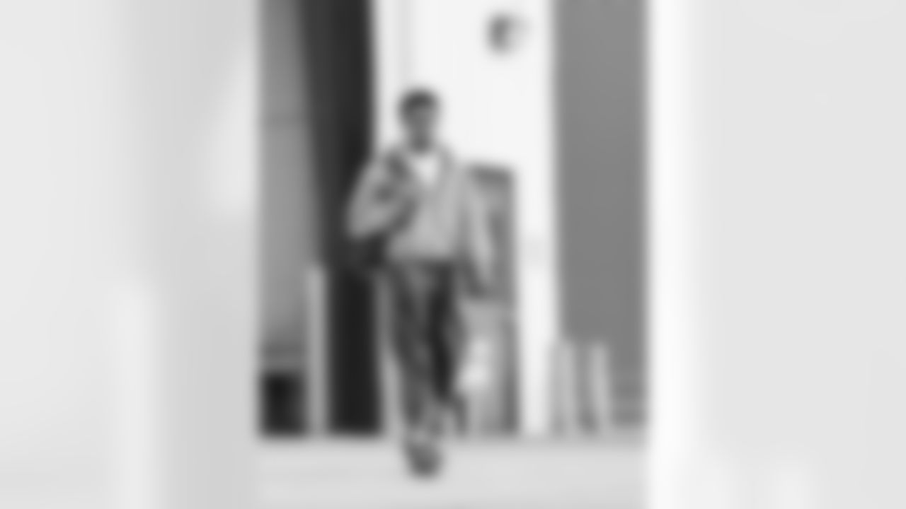 The Carolina Panthers departure to face the Atlanta Falcons on Saturday, Nov. 15, 2025 in Charlotte, NC.