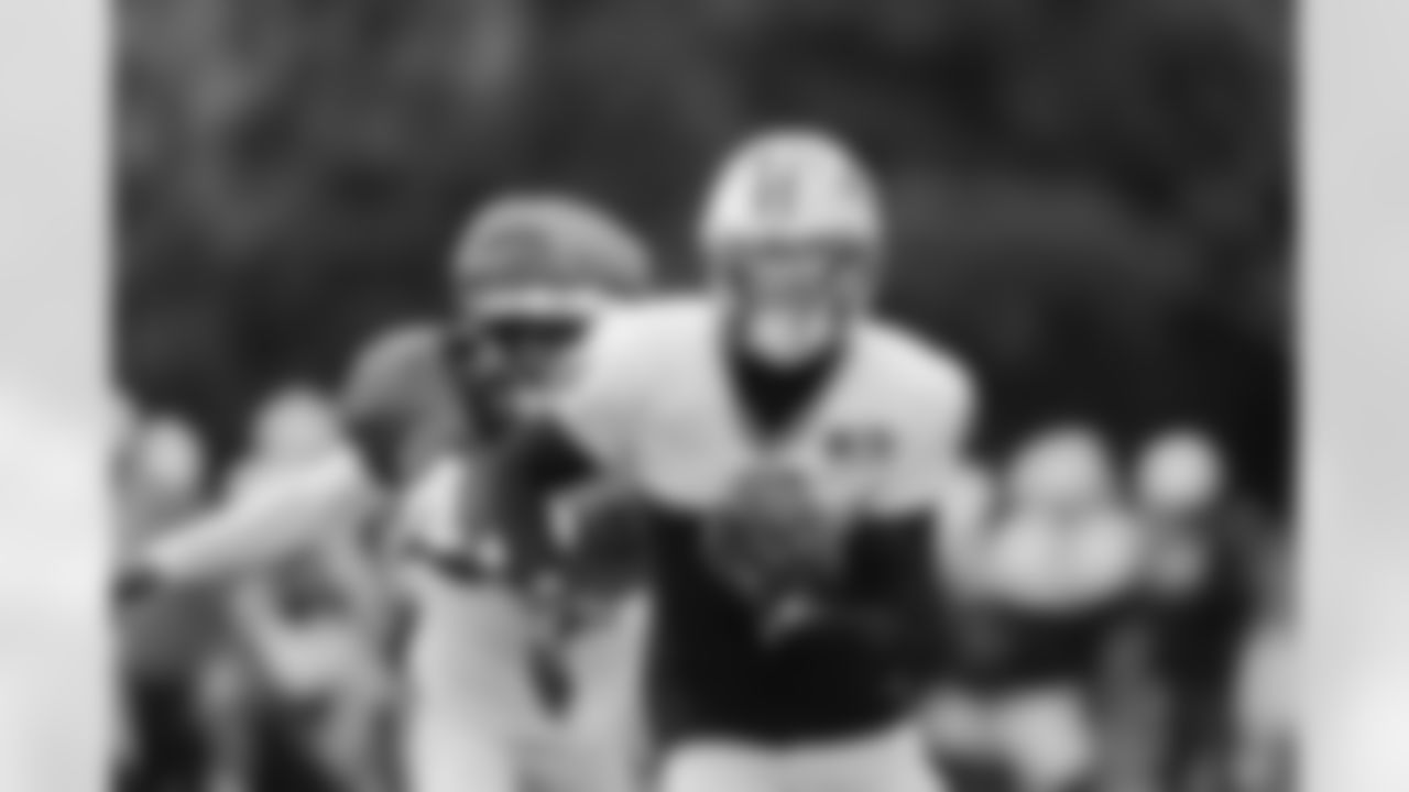 The Carolina Panthers hold practice on Thursday, Oct. 30, 2025 in Charlotte, NC at Bank of America Stadium. (Photo by Cassie Baker//Carolina Panthers)