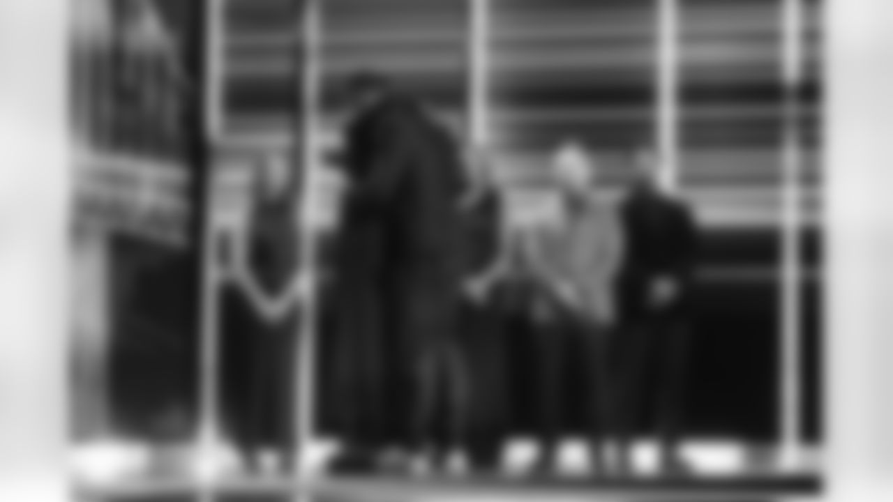 Carolina Panthers wide receiver Tetairoa McMillan (4) wins Offensive Rookie of the Year during the NFL Honors awards show on Thursday, February 5, 2026 in San Francisco, California. (Kathryn Riley/NFL)