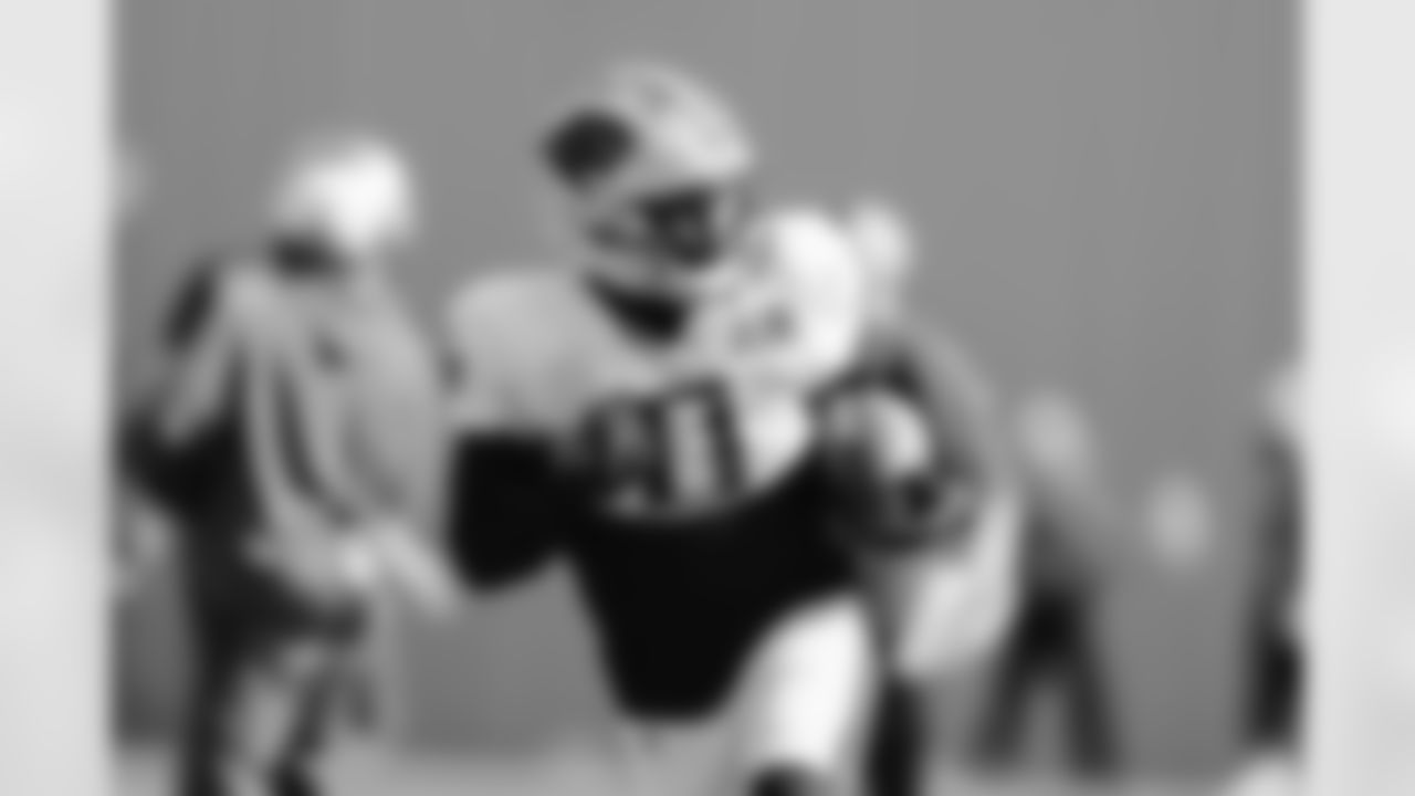 The Carolina Panthers hold practice on Thursday, Oct. 30, 2025 in Charlotte, NC at Bank of America Stadium. (Photo by Cassie Baker//Carolina Panthers)