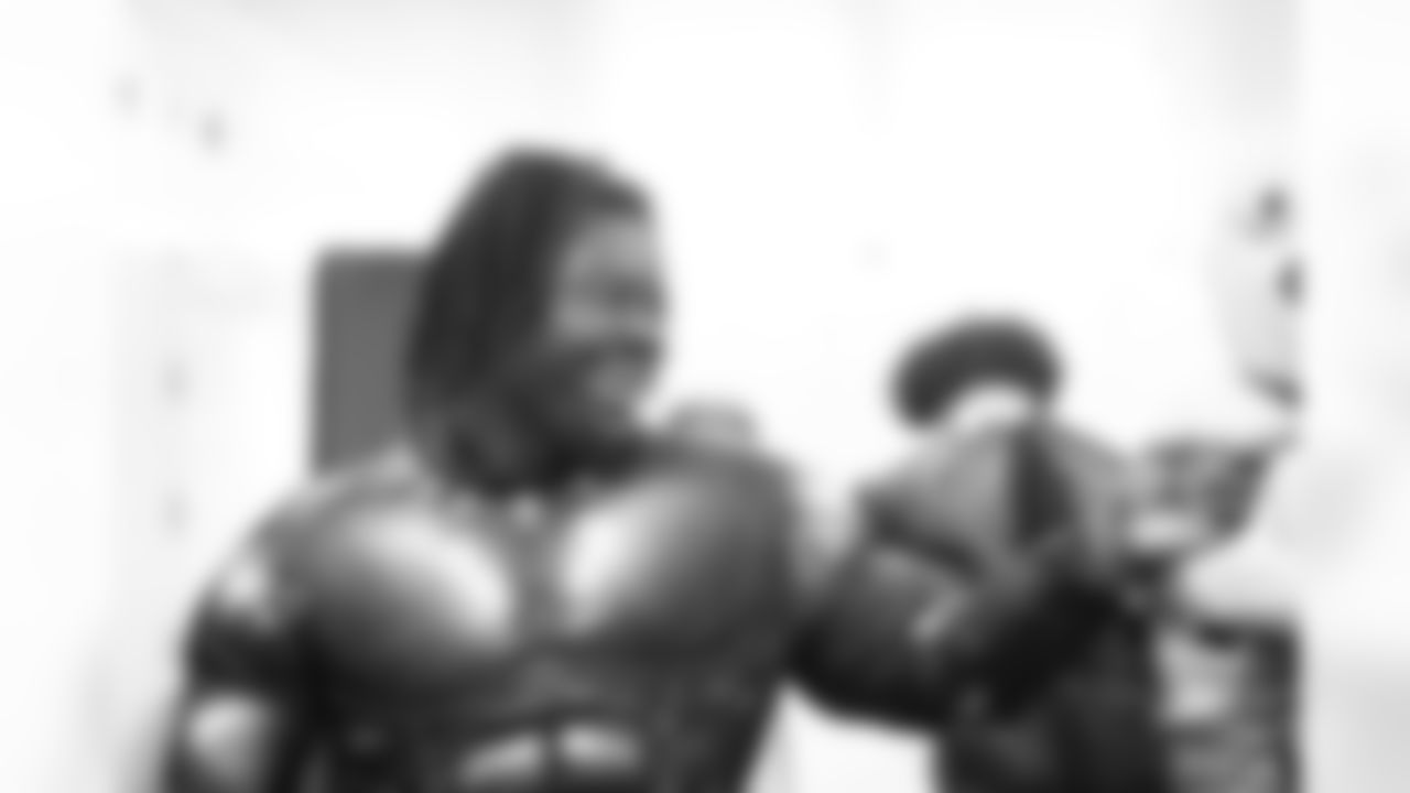 The Carolina Panthers visit Levine Children's Hospital on Tuesday, Oct. 28, 2025 in Charlotte, NC.