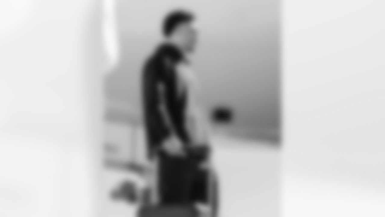 The Carolina Panthers departure to play the Green Bay Packers Saturday, Nov. 1, 2025 in Charlotte, NC.