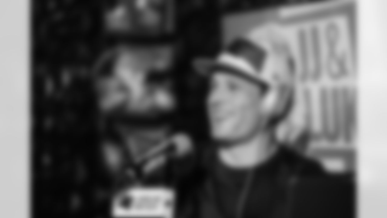 Panthers long snapper JJ Jansen and Hall of Fame Linebacker Luke Kuechly debut their new podcast on Monday, Feb. 23, 2026 at Bank of America Stadium. in Charlotte, NC.