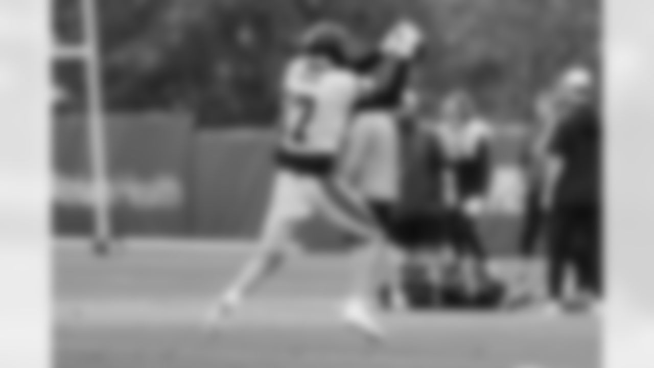 The Carolina Panthers hold practice on Nov. 13, 2025 at Bank of America Stadium in Charlotte, NC.