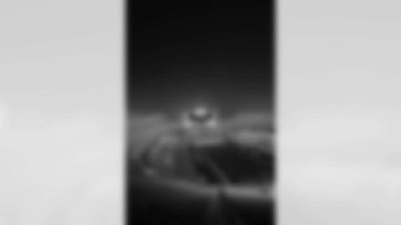 The Northern Lights are seen above Bank of America Stadium on Tuesday, Nov. 11, 2025  in Charlotte, NC.