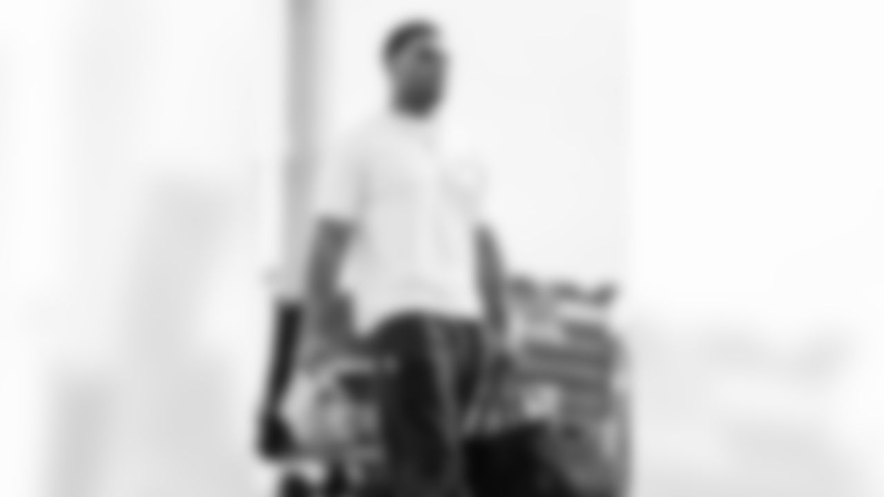 The Carolina Panthers departure to face the Atlanta Falcons on Saturday, Nov. 15, 2025 in Charlotte, NC.