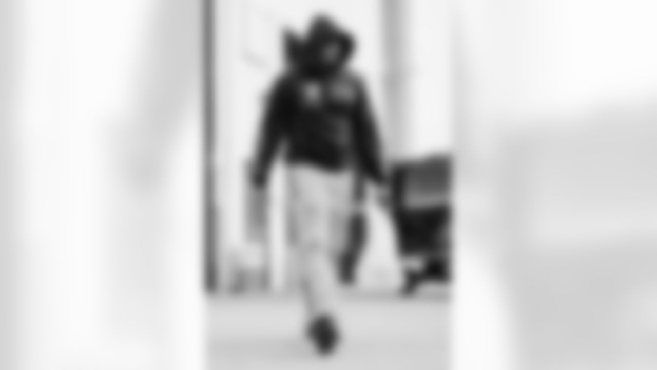 The Carolina Panthers departure to face the Atlanta Falcons on Saturday, Nov. 15, 2025 in Charlotte, NC.