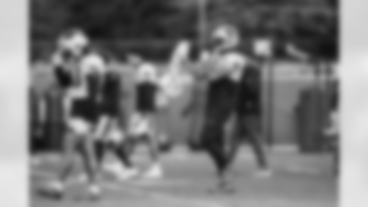 The Carolina Panthers hold practice on Thursday, Oct. 30, 2025 in Charlotte, NC at Bank of America Stadium. (Photo by Cassie Baker//Carolina Panthers)