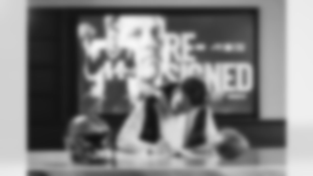 The Carolina Panthers resign veteran long snapper and media personality JJ Jansen on Tuesday, Feb. 17, 2026 at Bank of America Stadium. in Charlotte, NC.