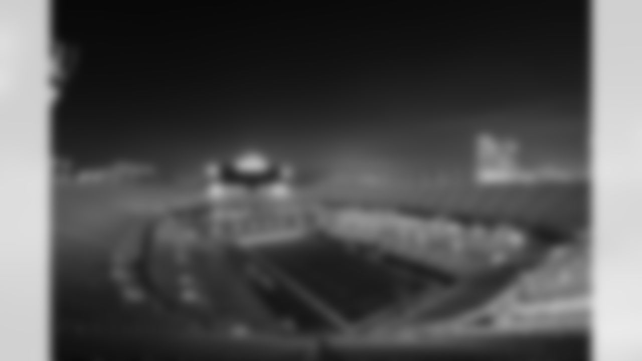 The Northern Lights are seen above Bank of America Stadium on Tuesday, Nov. 11, 2025  in Charlotte, NC.