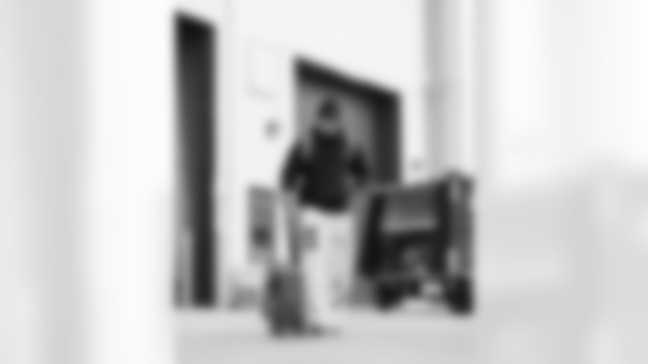 The Carolina Panthers departure to face the Atlanta Falcons on Saturday, Nov. 15, 2025 in Charlotte, NC.