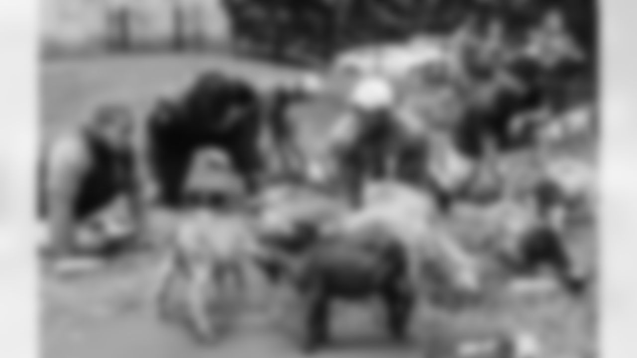 The Carolina Panthers take part in Goat Yoga on Monday, May. 19, 2025 in Charlotte, NC.