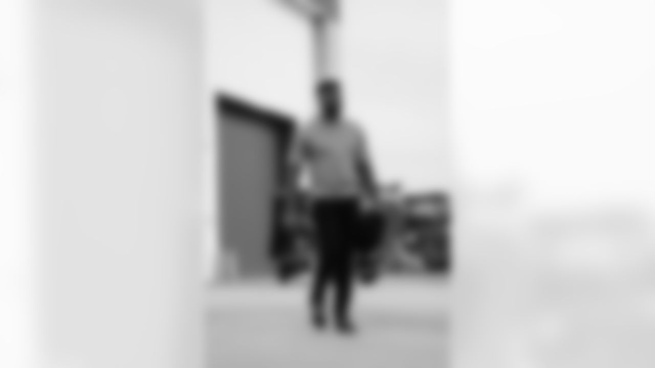 The Carolina Panthers departure to face the Atlanta Falcons on Saturday, Nov. 15, 2025 in Charlotte, NC.