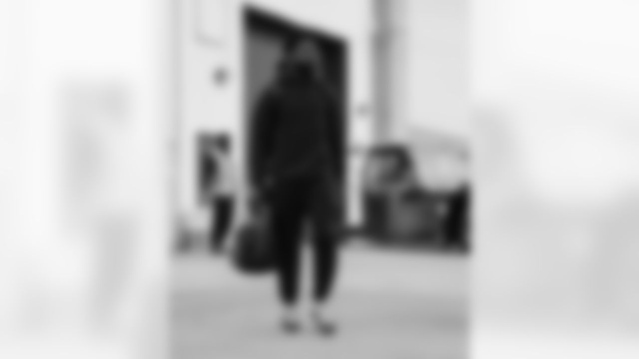 The Carolina Panthers departure to face the Atlanta Falcons on Saturday, Nov. 15, 2025 in Charlotte, NC.