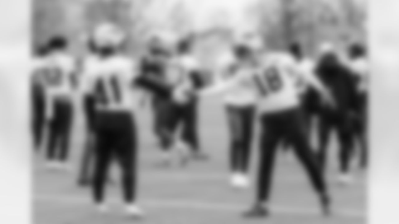 The Carolina Panthers hold practice on Monday, Dec. 08, 2025 at Bank Of America Stadium in Charlotte, NC.