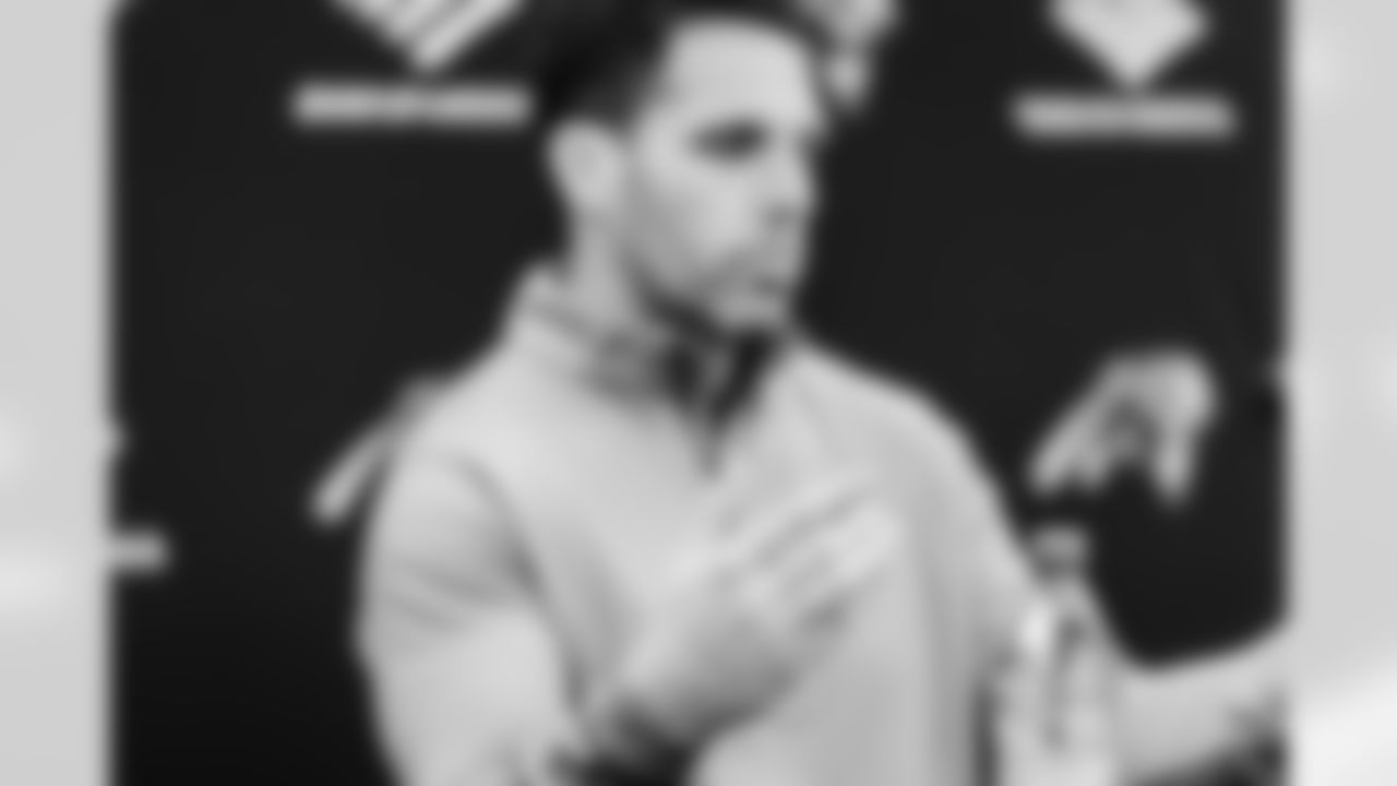 The Carolina Panthers hold a press conference on Tuesday, Jan. 13, 2026 at Bank Of America Stadium, in Charlotte, NC.