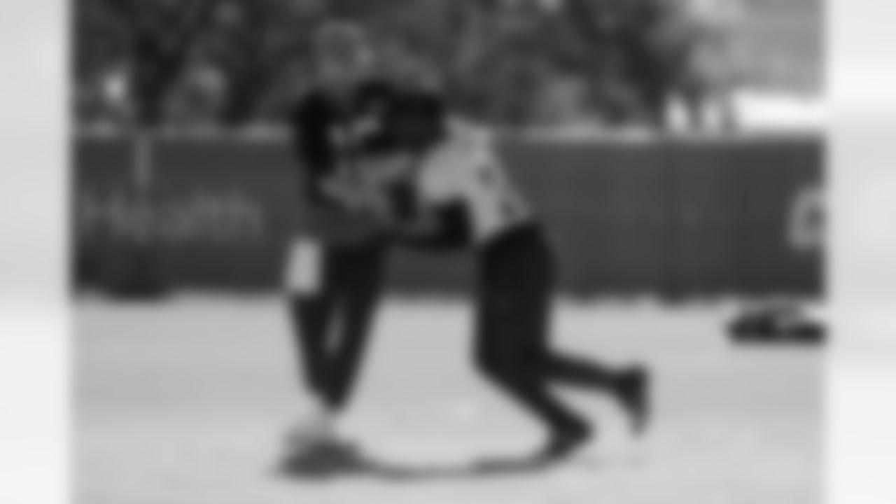 The Carolina Panthers hold practice on Nov. 12, 2025 at Bank of America Stadium in Charlotte, NC.