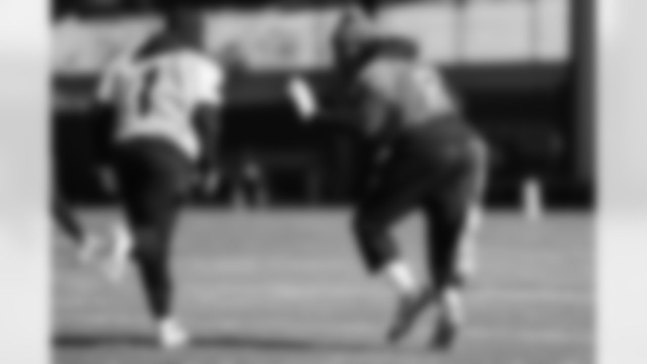 The Carolina Panthers hold practice on Nov. 12, 2025 at Bank of America Stadium in Charlotte, NC.