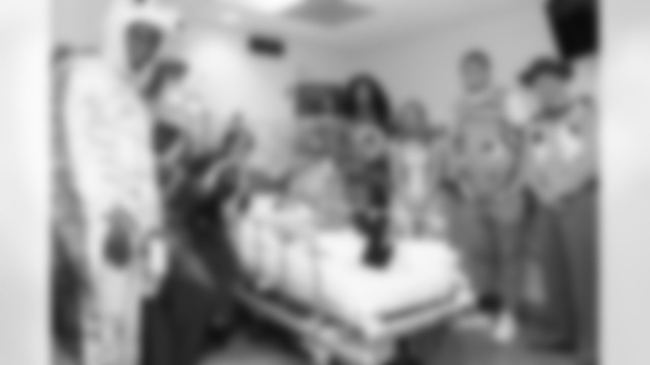 The Carolina Panthers visit Levine Children's Hospital on Tuesday, Oct. 28, 2025 in Charlotte, NC.