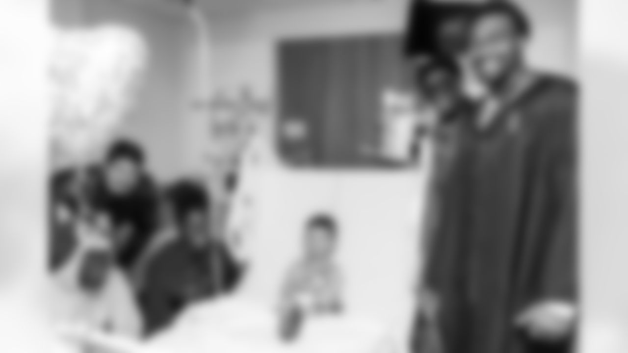 The Carolina Panthers visit Levine Children's Hospital on Tuesday, Oct. 28, 2025 in Charlotte, NC. (Photo by Cassie Baker//Carolina Panthers)