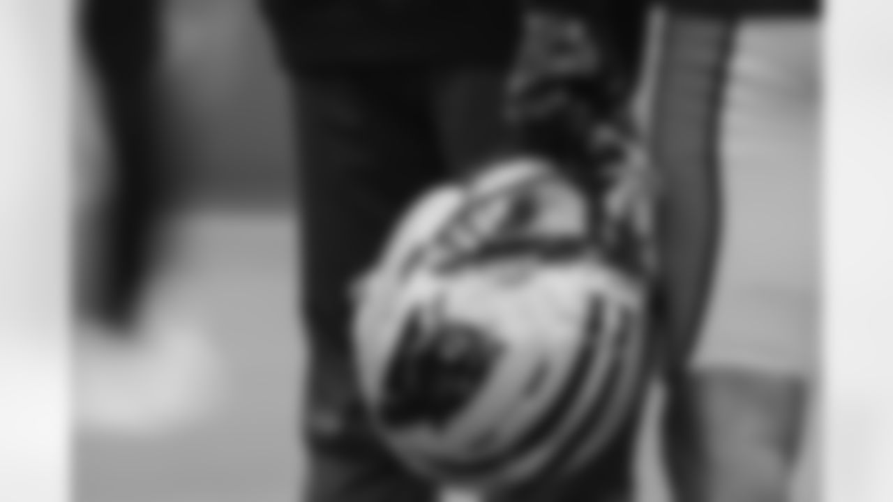 The Carolina Panthers hold practice on Thursday, Oct. 30, 2025 in Charlotte, NC at Bank of America Stadium. (Photo by Cassie Baker//Carolina Panthers)