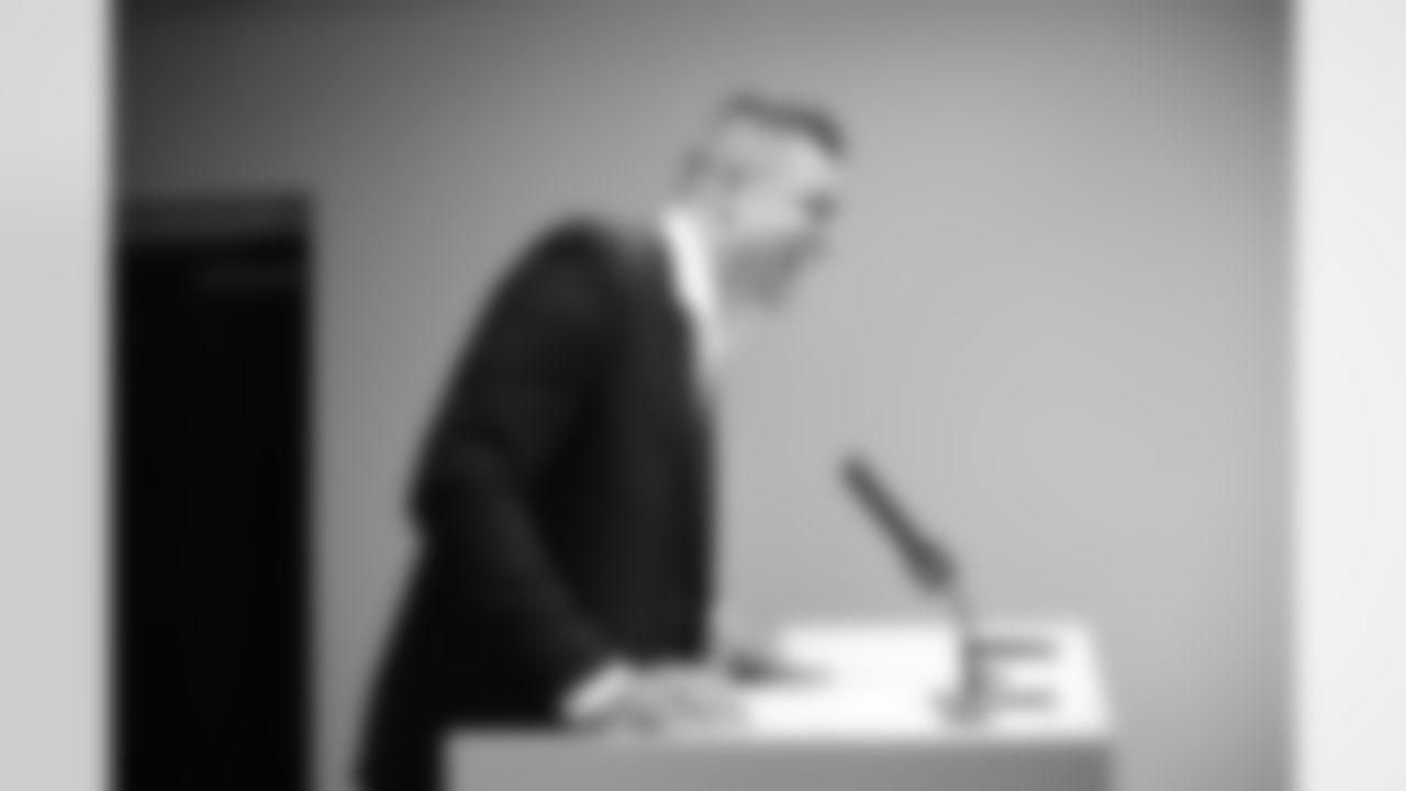 Rob Gronkowski returns to Gillette Stadium to sign a one-day contract and retire as a New England Patriot on Wednesday, Nov. 12, 2025.