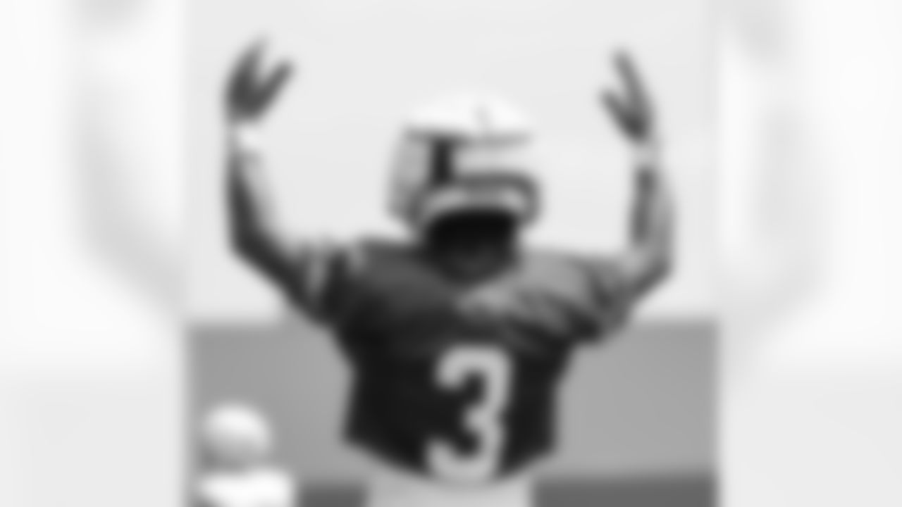 DeMario Douglas practices during Patriots Training Camp on August 1, 2024.