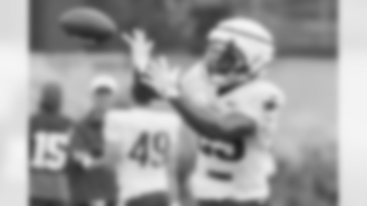 Terrell Jennings practices at Patriots Training Camp on July 29th, 2024