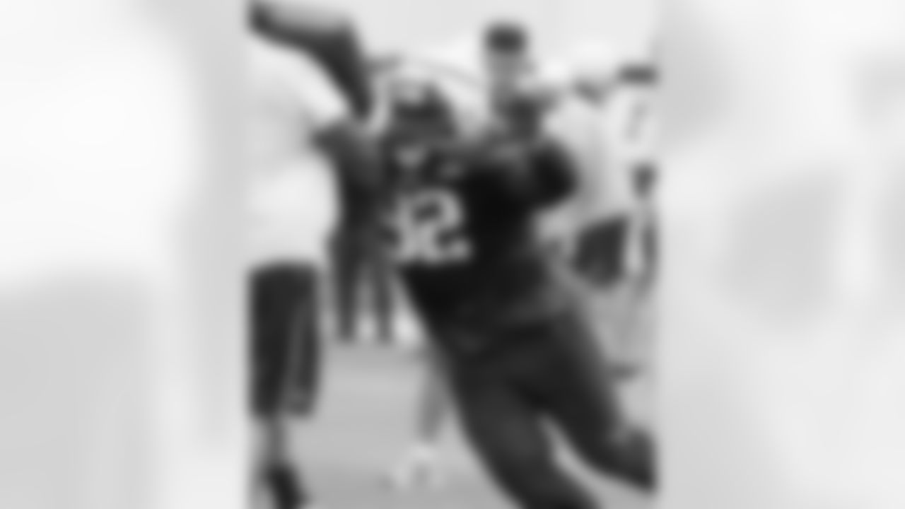 Davon Godchaux practices at Patriots Training Camp on July 28, 2024