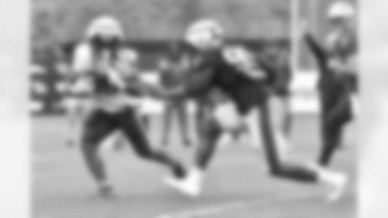 JaMycal Hasty & Keion White practice at Patriots Training Camp on July 29th, 2024