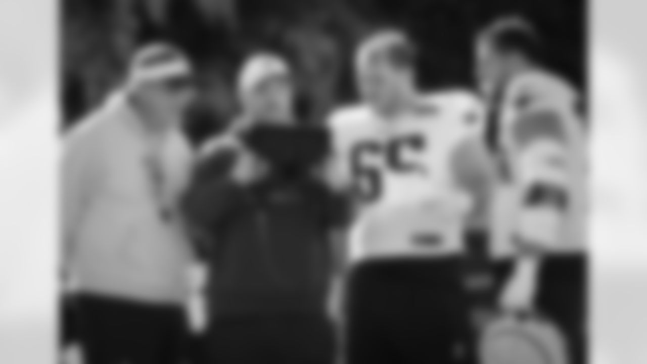 Doug Marrone, Jason Houghtaling, Garrett Bradbury and Ben Brown