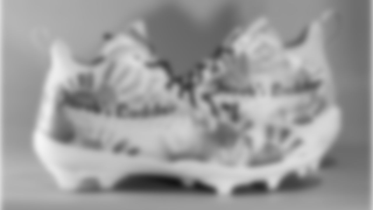 Ben Brown's cleats supporting Jacob's Ladder.