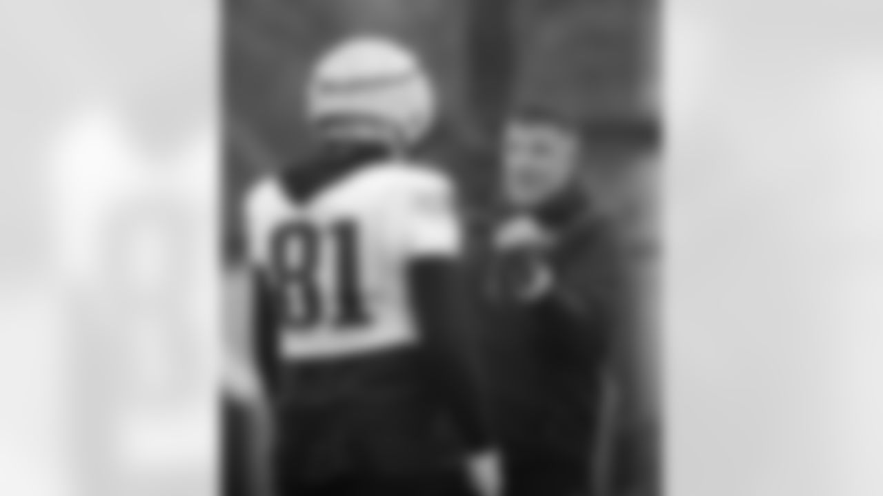 Austin Hooper and Mike Vrabel