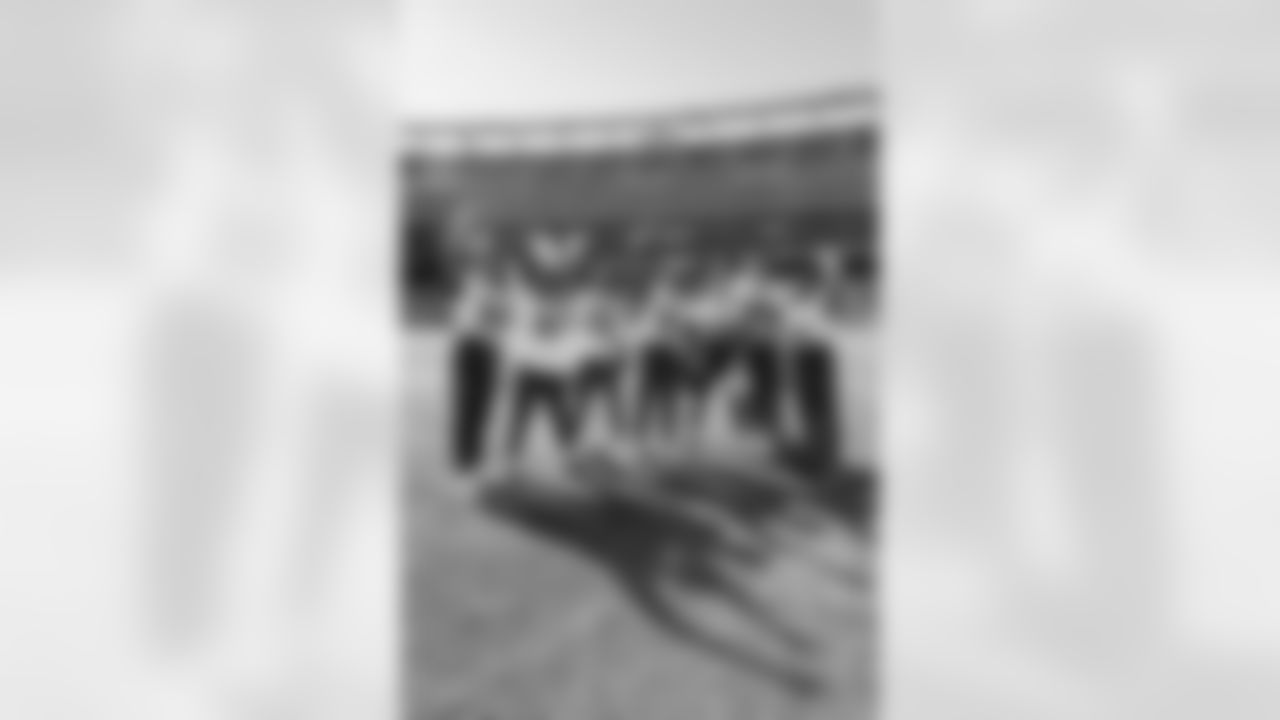 Stefon Diggs receives the fan-voted "Himmy" Award after Patriots practice on Friday, October 10, following his 10-catch, 146 yard performance in Week 5 against the Buffalo Bills. The award is presented by ESPN.
