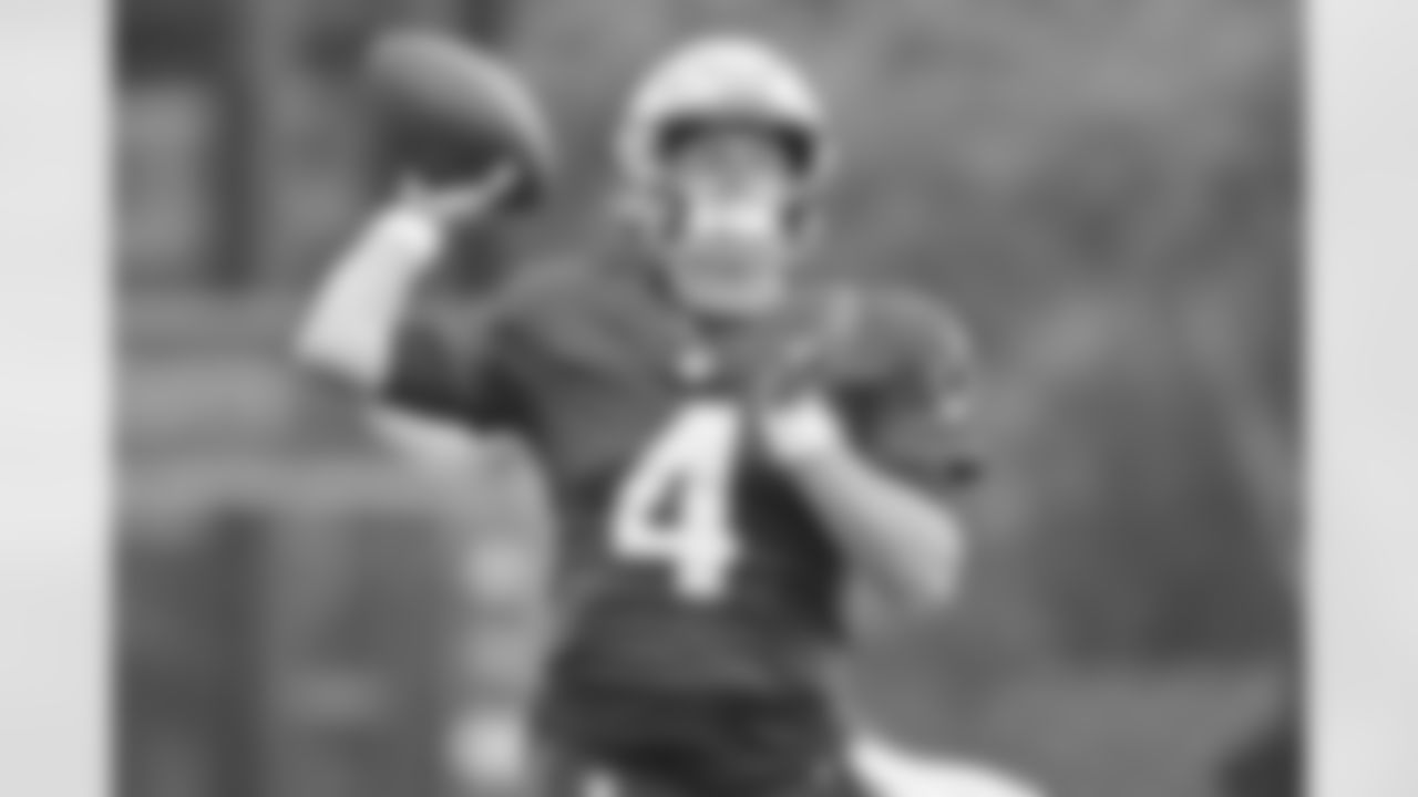 Bailey Zappe practices at Patriots Training Camp on July 29th, 2024