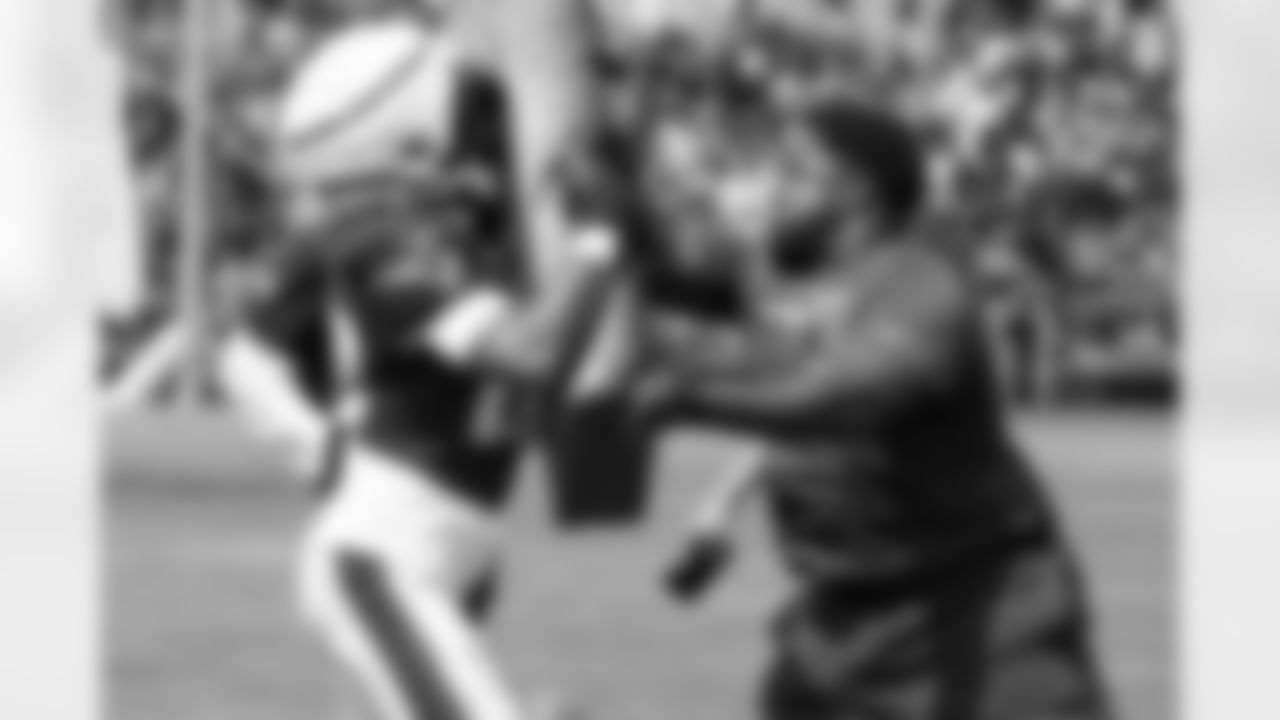 Marco Wilson practices at Patriots Training Camp on August 3, 2024