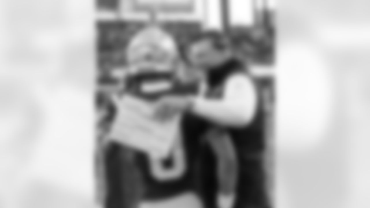 Christian Gonzalez and Mike Vrabel