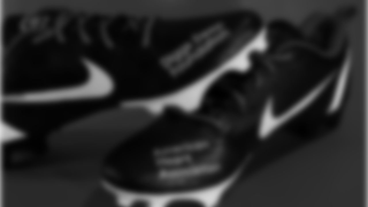 Stefon Diggs cleats supporting the Diggs Deep Foundation and the American Heart Association.