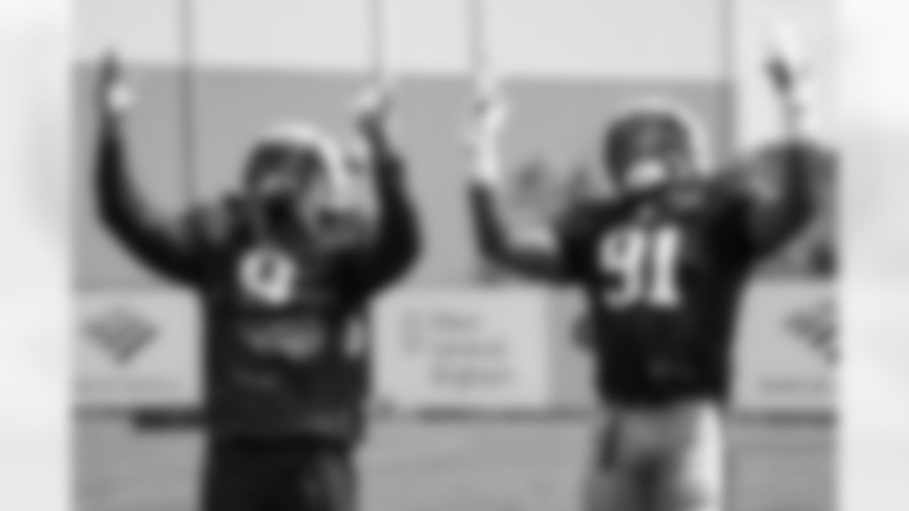 Matthew Judon & Deatrich Wise Jr. at Patriots Training Camp on August 3, 2024