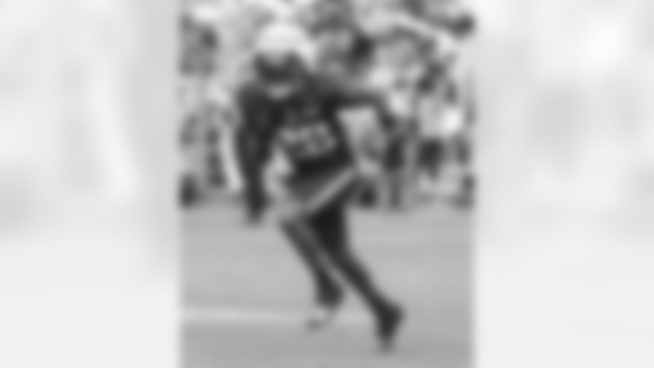 Marco Wilson practices at Patriots Training Camp on July 30, 2024