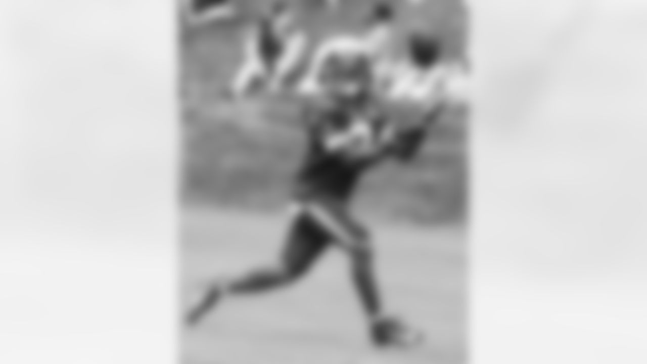 DeMario Douglas practices at Patriots Training Camp on August 3, 2024