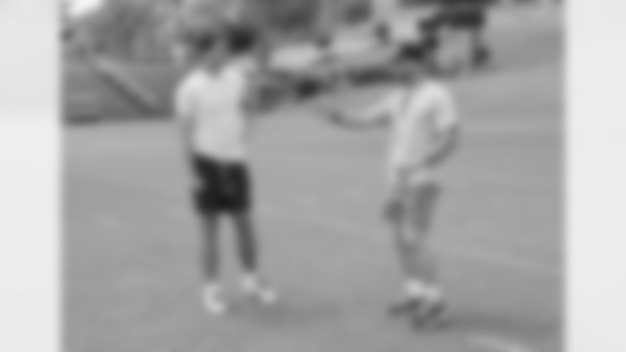 Drake Maye and Julian Edelman