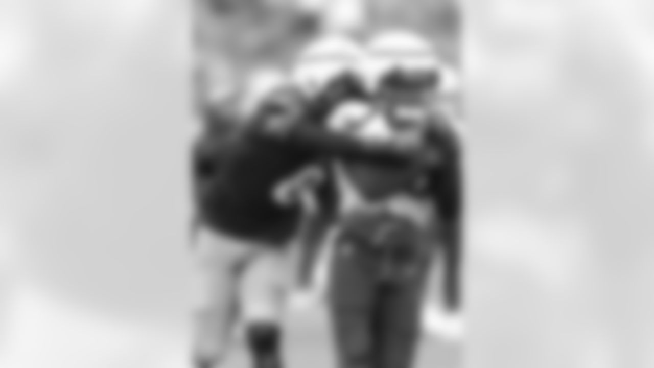 Ja'Whaun Bentley and La'Michael Pettway practice during Patriots Training Camp on July 30, 2024.