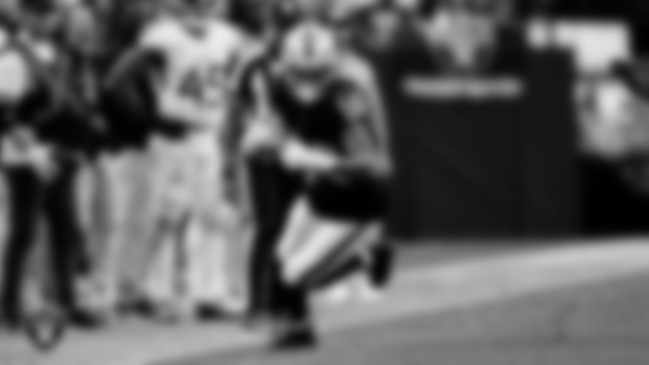 Las Vegas Raiders wide receiver Jakobi Meyers (16) during the regular season home game against the Tennessee Titans at Allegiant Stadium.