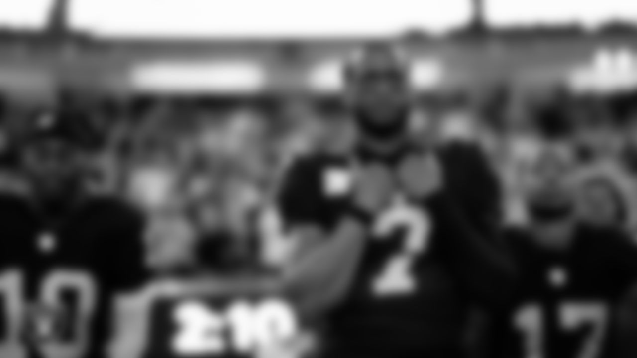 Las Vegas Raiders quarterback Geno Smith (7) during the national anthem before the regular season home game against the Dallas Cowboys at Allegiant Stadium.