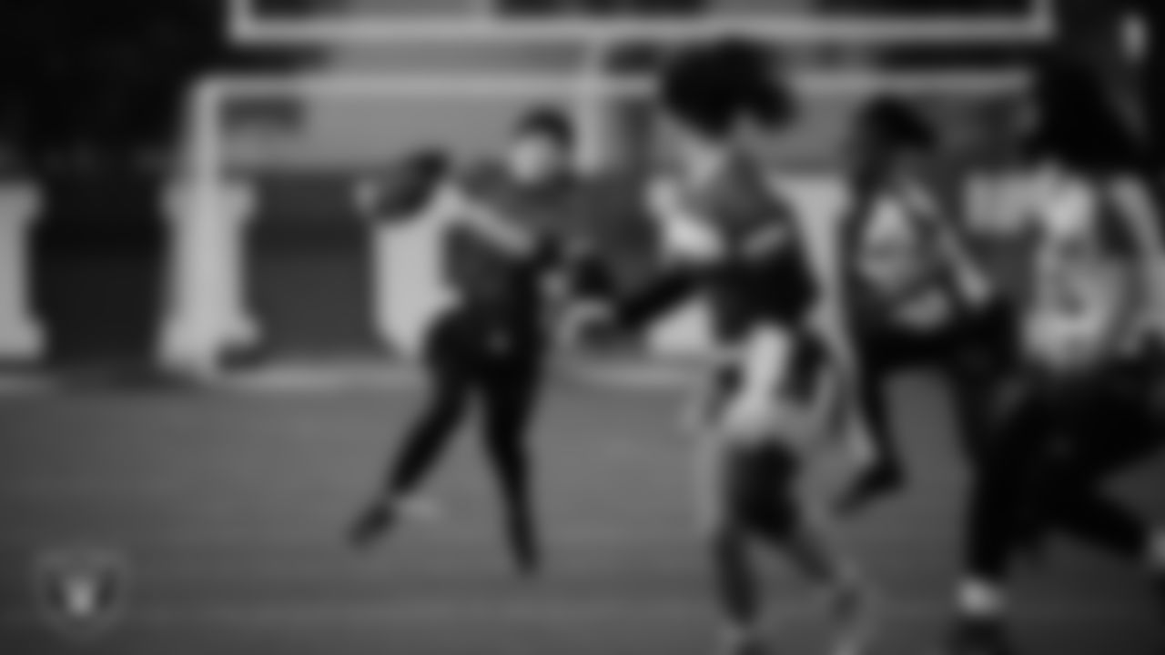 Mater East Academy hosts Las Vegas High School during the Las Vegas Raiders' High School Flag Football Showcase game at Mater East Academy.