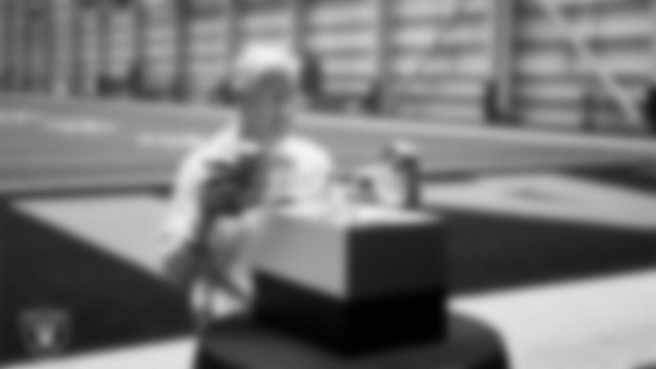 Las Vegas Raiders Head Coach Pete Carroll unboxes his custom cleats for the NFL's My Cause My Cleats initiative at Intermountain Health Performance Center.