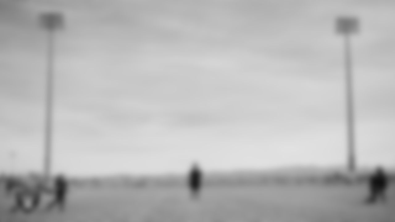 Athletes take part in a rugby drill during the NRL Gala Day flag football tournament at Silver Bowl Park.