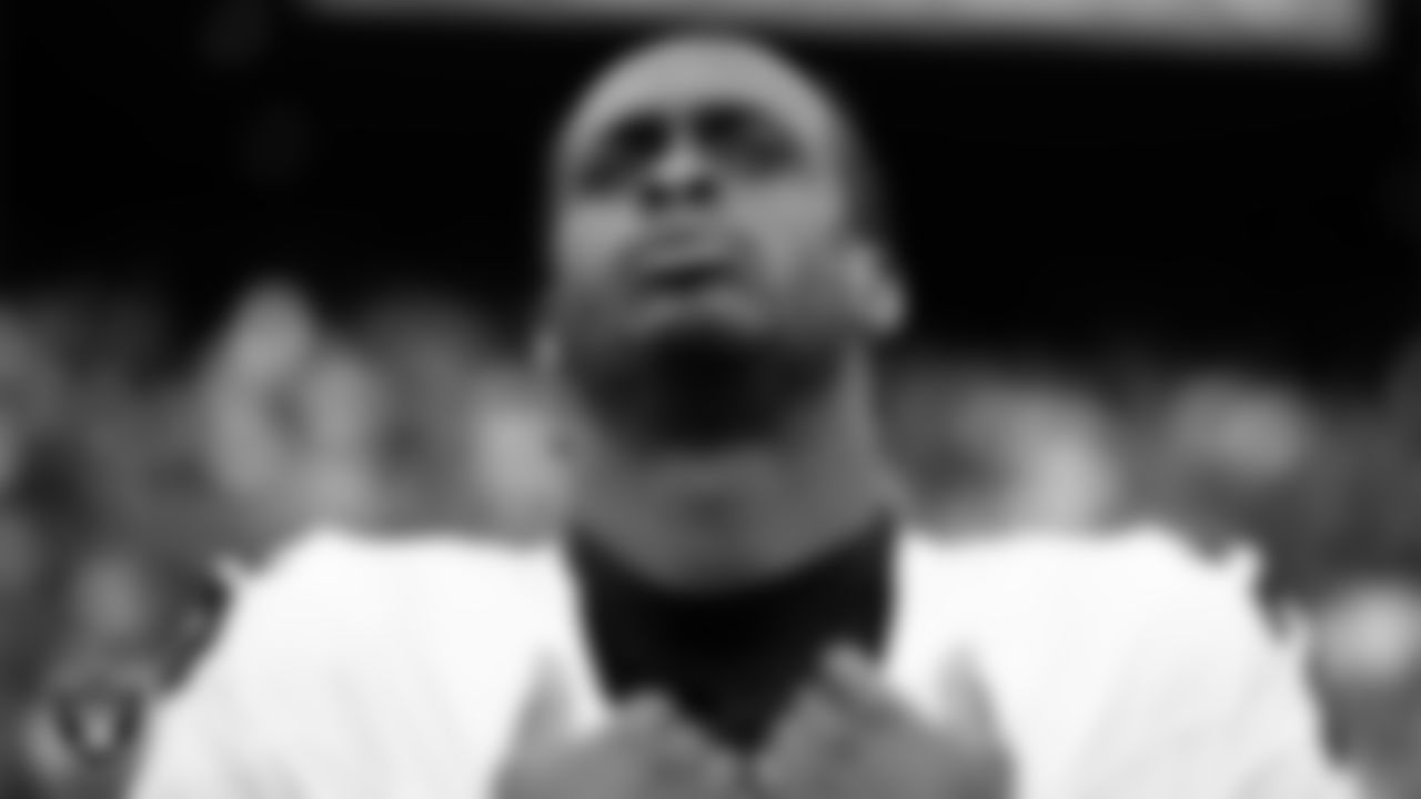 Las Vegas Raiders quarterback Geno Smith (7) during the national anthem before the preseason away game against the Seattle Seahawks at Lumen Field.